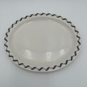 Vintage Buffalo China Restaurant Ware Platter Black and White